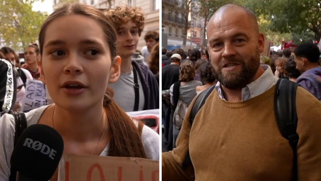 'If we don't scream, they won't listen to us': Student protesters speak to BBC in Paris